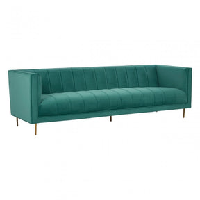Otylia 3 Seat Green Sofa, Green