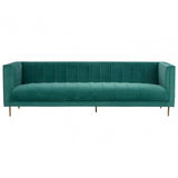 Otylia 3 Seat Green Sofa, Green