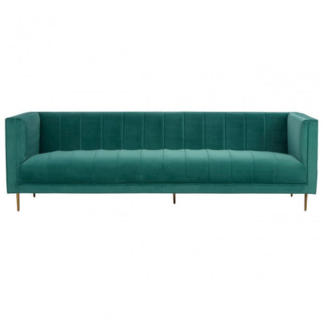 Otylia 3 Seat Green Sofa, Green