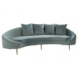 Osdin 4 Seat Light Blue Sofa, Blue