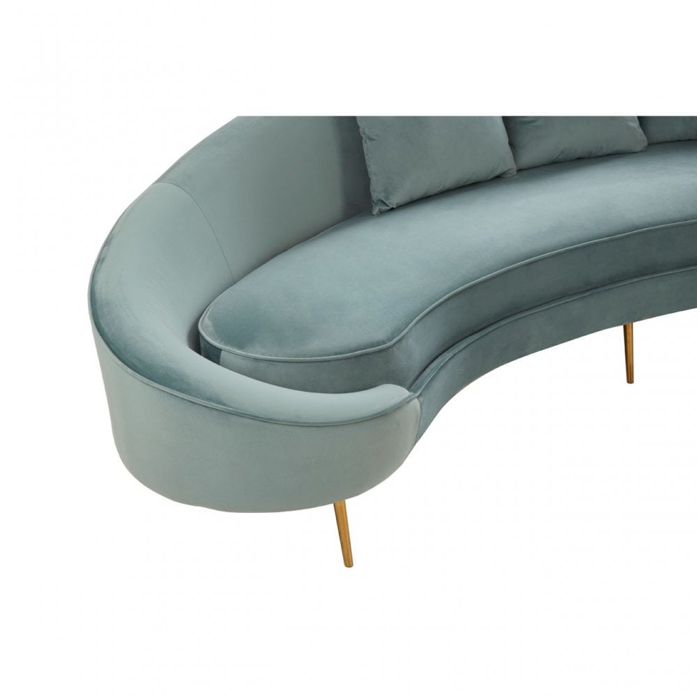 Osdin 4 Seat Light Blue Sofa, Blue
