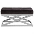 Kensington Townhouse Cross Base Bench, Black