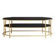 Arezzo Black Tempered Glass Coffee Table, Black