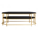 Arezzo Black Tempered Glass Coffee Table, Black