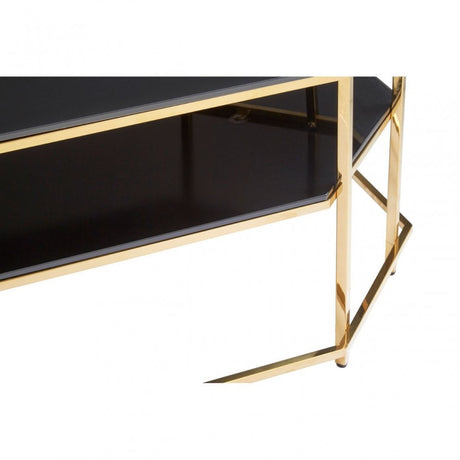 Arezzo Black Tempered Glass Coffee Table, Black