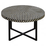 Boho Cross Base Coffee Table, Black