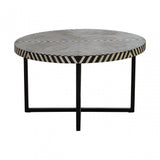 Boho Cross Base Coffee Table, Black
