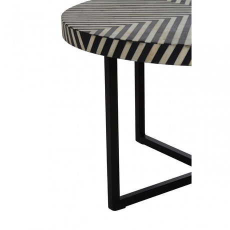 Boho Cross Base Coffee Table, Black