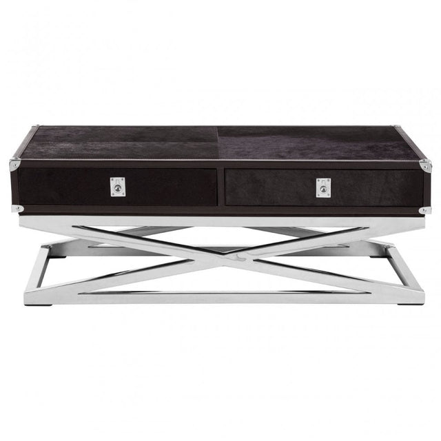 Kensington Townhouse Cross Base Coffee Table, Black