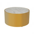 Carlox Round Coffee Table, Gold