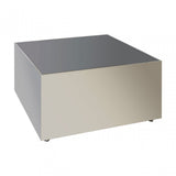Carlox Square Chrome Finish Coffee Table, Silver