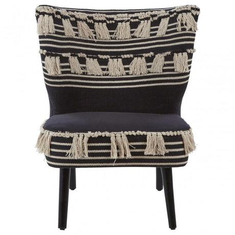 Cefena Black Moroccan Chair, Black