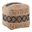 Cefena White Pouffe, Black