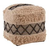 Cefena White Pouffe, Black