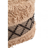 Cefena White Pouffe, Black