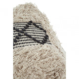 Cefena White Pouffe, Black