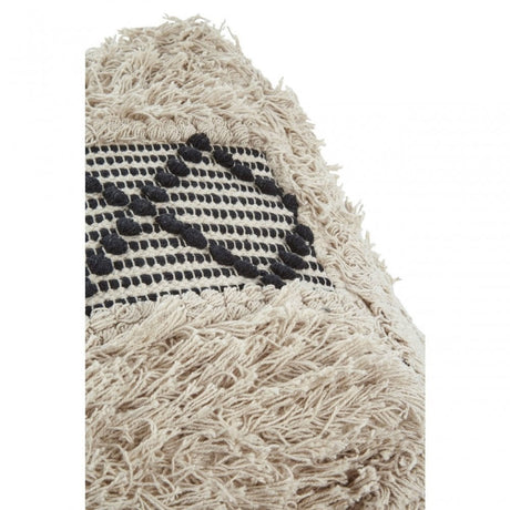 Cefena White Pouffe, Black