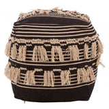 Cefena Black Pouffe, Black