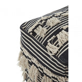 Cefena Black Pouffe, Black