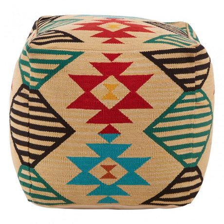 Cefena Assorted Colours Pouffe, Multi-Coloured