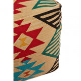 Cefena Assorted Colours Pouffe, Multi-Coloured