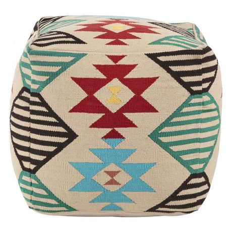 Cefena Assorted Colours Pouffe, Multi-Coloured