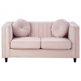 Farah 2 Seat Pink Velvet Sofa, Pink