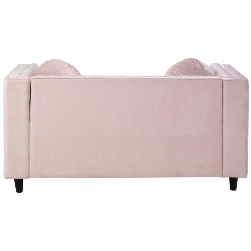 Farah 2 Seat Pink Velvet Sofa, Pink