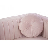 Farah 2 Seat Pink Velvet Sofa, Pink