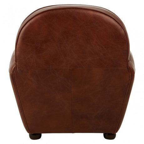 Victor Coffee Leather Classic Armchair, Brown