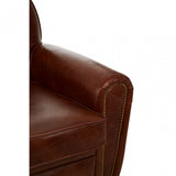 Victor Coffee Leather Classic Armchair, Brown