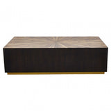 Gabelle Rectangle Coffee Table, Gold
