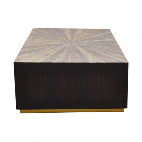 Gabelle Rectangle Coffee Table, Gold