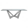 Carlox Dining Table, Silver