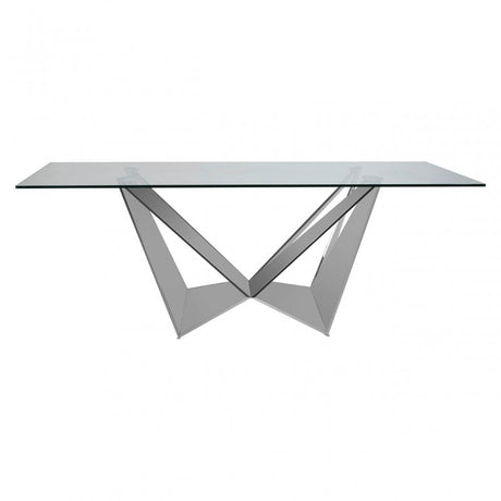 Carlox Dining Table, Silver