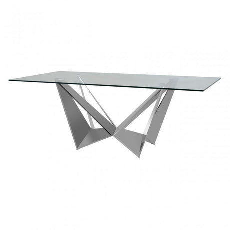 Carlox Dining Table, Silver