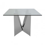 Carlox Dining Table, Silver