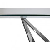 Carlox Dining Table, Silver