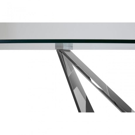 Carlox Dining Table, Silver