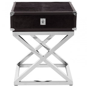 Kensington Townhouse Cross Base Side Table, Black