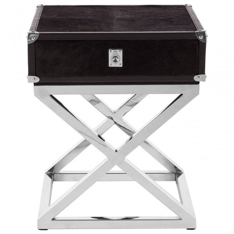 Kensington Townhouse Cross Base Side Table, Black