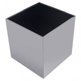 Carlox Square Chrome Finish Side Table, Silver