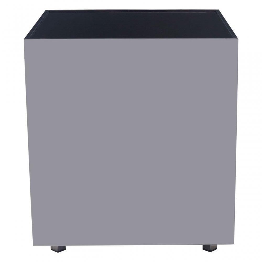Carlox Square Chrome Finish Side Table, Silver
