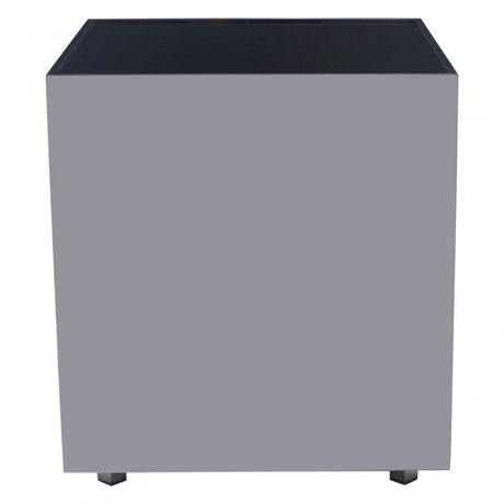 Carlox Square Chrome Finish Side Table, Silver
