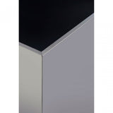 Carlox Square Chrome Finish Side Table, Silver