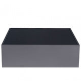 Carlox Square Chrome Finish Side Table, Silver