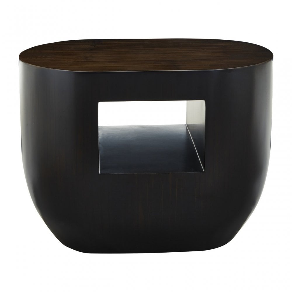 Gabelle Oblong Side Table, Brown