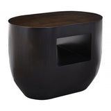 Gabelle Oblong Side Table, Brown