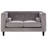 Felisa 2 Seat Grey Velvet Sofa, Grey