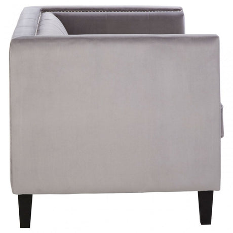 Felisa 2 Seat Grey Velvet Sofa, Grey